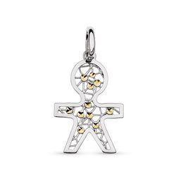 Pingente infantil bicolor em ouro 18kt 03000047