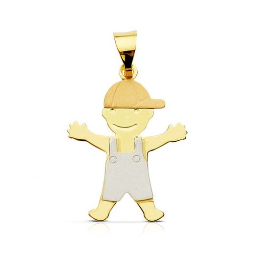 18kts Gold Child Pendant Tricolor 16170-NINO