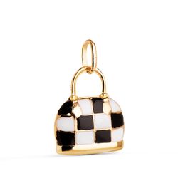 Colgante Oro 18Kts 15x12,5mm 22429-N Bolso Esmalte Negro Blanco