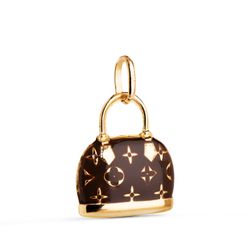 Colgante Oro 18Kts 15x12,5mm 22431-MR Bolso Esmalte Marron