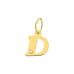 Colgante Oro 18kts (18)2950.2D Letra D Con Diamante