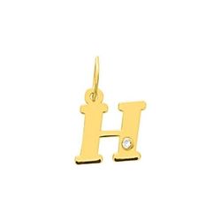 Colgante Oro 18kts (18)2950.2H Letra H Con Diamante