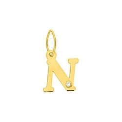 Colgante Oro 18kts (18)2950.2N Letra N Con Diamante