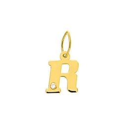 Colgante Oro 18kts (18)2950.2R Letra R Con Diamante