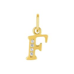 Colgante Oro 18kts (18)2960.1F Letra F Con 4 Diamantes