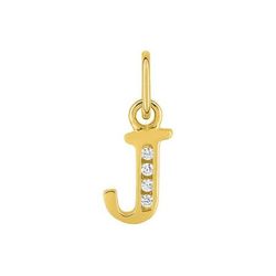 Colgante Oro 18kts (18)2960.1J Letra J Con 4 Diamantes