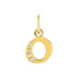 Colgante Oro 18kts (18)2960.1O Letra O Con 4 Diamantes