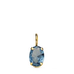 Colgante Oro 18kts 21289-5AM Piedra Oval Aguamarina 7x5mm