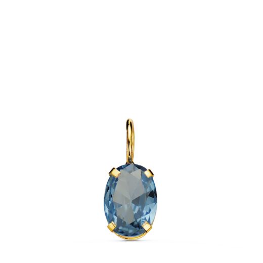 Colgante Oro 18kts 21289-5AM Piedra Oval Aguamarina 7x5mm