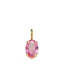 Colgante Oro 18kts 21289-5RS Piedra Oval Rosa 7x5mm