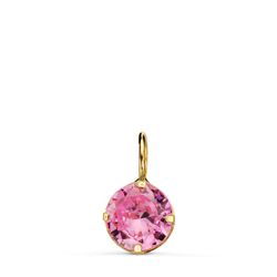 Colgante Oro 18kts 21290-5RS Piedra Redonda Rosa 6mm