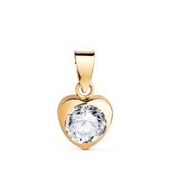 Colgante Oro 18Kts 7,5x7,5mm N5998-6A5 Corazón Circonita