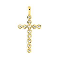 Colgante Oro 18kts Argyor MRM (18)3.7524.30 Cruz C. Diamantes 0,10ct GH-P1