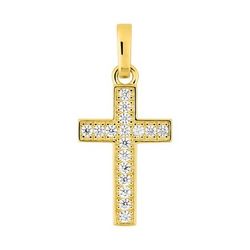 Colgante Oro 18kts Argyor MRM (18)3.7525.30 Cruz C. Diamantes 0,24ct GH-P1