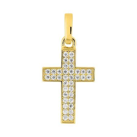 Colgante Oro 18kts Argyor MRM (18)3.7526.30 Cruz C. Diamantes 0,29ct GH-P1