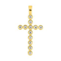 Colgante Oro 18kts Argyor MRM (18)3.7527.30 Cruz C. Diamantes 0,19ct GH-P1