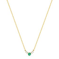 Colgante Oro 18kts Argyor MRM (18)3.7532.E0 Diamantes 0,05ct GH-P - Piedra Esmeralda 0,11ct