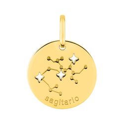 Colgante Oro 18kts Argyor MRM (18)E3.7265.0 Zodiaco Sagitario Calado En Brillo