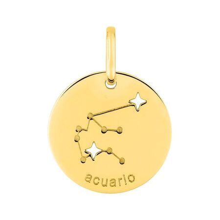 Colgante Oro 18kts Argyor MRM (18)E3.7267.0 Zodiaco Acuario Calado En Brillo