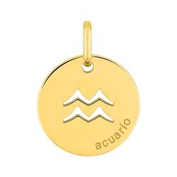 Colgante Oro 18kts Argyor MRM (18)E73243 Zodiaco Acuario Calado En Brillo