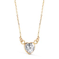 Colgante Oro 18kts Corazón Circonita 8196 40+2cm