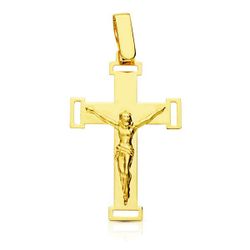 Colgante Oro 18kts Cruz C. Cristo 22x14mm 16382