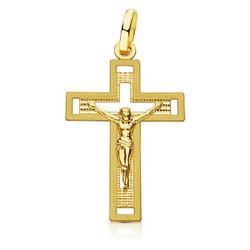 Colgante Oro 18kts Cruz C. Cristo 28x17mm 16597