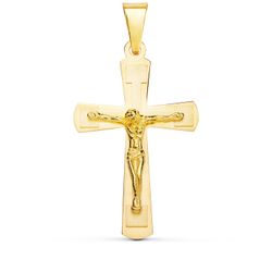 Colgante Oro 18kts Cruz C. Cristo 32x20mm P4296