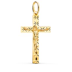 Colgante Oro 18kts Cruz C. Cristo 34x19mm P4354