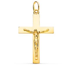 Colgante Oro 18kts Cruz C. Cristo Maciza 38x24mm P7722-040