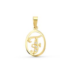 Colgante Oro 18kts Letra F 0290-F