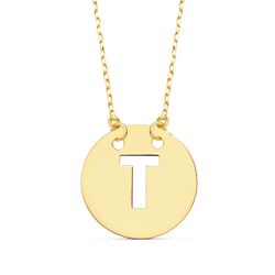 Colgante Oro 18kts Letra T 22010-T 15mm