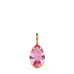 Colgante Oro 18kts N8986-3RS5 Lágrima Circonita Rosa 6,5x5mm