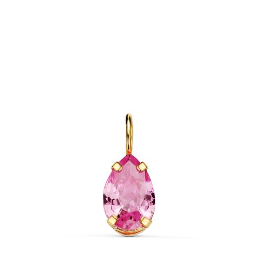 Colgante Oro 18kts N8986-3RS5 Lágrima Circonita Rosa 6,5x5mm