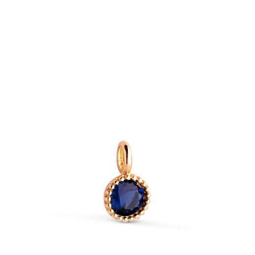 Colgante Oro 18kts N8993-3AZ5 Circonita Redonda Azul 8,5x5mm