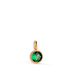 Colgante Oro 18kts N8993-3VE5 Circonita Redonda Verde 8,5x5mm