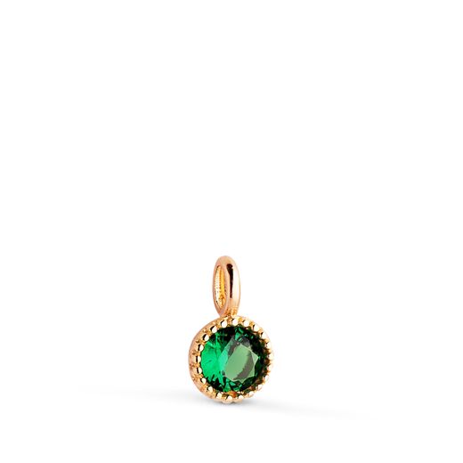 Colgante Oro 18kts N8993-3VE5 Circonita Redonda Verde 8,5x5mm