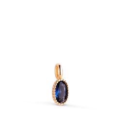 Colgante Oro 18kts N8994-3AZ5 Circonita Ovalada Azul 9x4mm