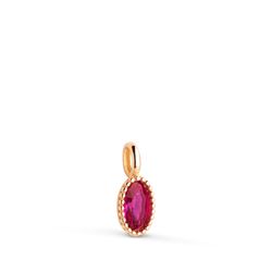 Colgante Oro 18kts N8994-3RO5 Circonita Ovalada Roja 9x4mm