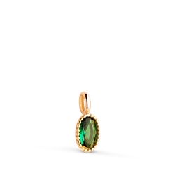 Colgante Oro 18kts N8994-3VE5 Circonita Ovalada Verde 9x4mm