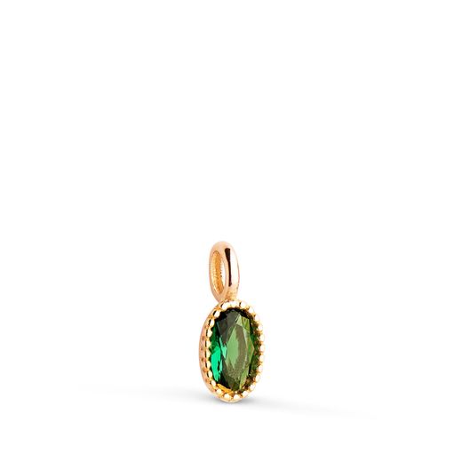 Colgante Oro 18kts N8994-3VE5 Circonita Ovalada Verde 9x4mm