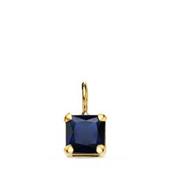 Colgante Oro 18kts N8997-3AZ5 Circonita Cuadrada Azul 6,5x6,5mm