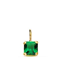 Colgante Oro 18kts N8997-3VE5 Circonita Cuadrada Verde 6,5x6,5mm