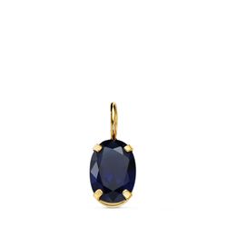 Colgante Oro 18kts N8998-3AZ5 Circonita Ovalada Azul 7x5mm