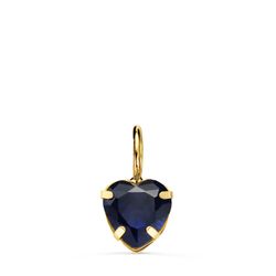 Colgante Oro 18kts N8999-3AZ5 Corazón Circonita Azul 6x6mm