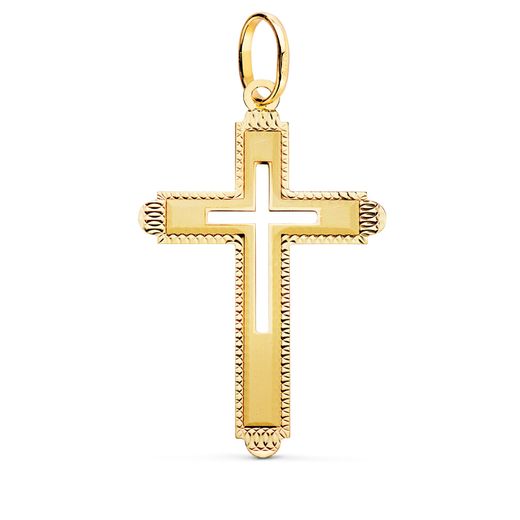 Colgante Oro 18kts P4347-SXT Cruz 35x22mm
