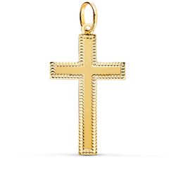 Colgante Oro 18kts P4352-SXT Cruz Tallada 35x20mm