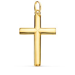 Colgante Oro 18kts P7721-140 Cruz Lisa 38x24mm