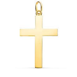 Colgante Oro 18kts P7722-140 Cruz Lisa 38x24mm