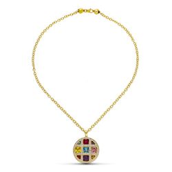 Colgante Oro 18kts Piedras Color 03000005